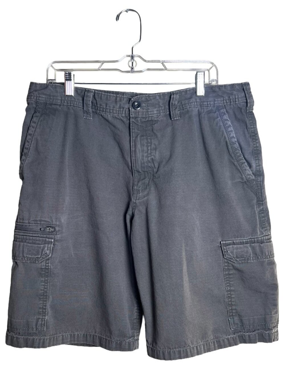 Eddie Bauer Grey Cargo Shorts Mens 36 Gorpcore
